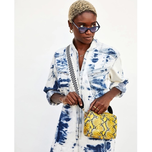 Clare V. Leather Snake Print Midi Sac - Picture 6 of 6